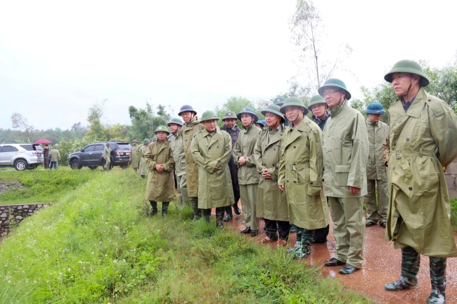 Bí thư, Chủ tịch tỉnh Lạng Sơn trực tiếp kiểm tra ứng phó bão số 3