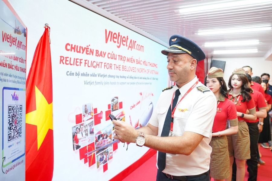 Vietjet tổ chức quyên góp trên toàn hệ thống ủng hộ miền Bắc yêu thương