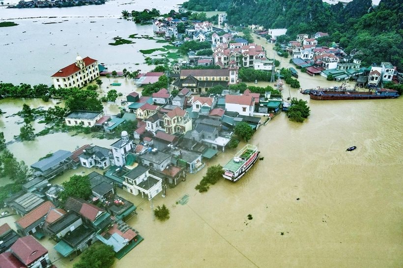 Lũ các sông chính ở Bắc Bộ đang xuống, nhiều vùng giảm ngập trong những ngày tới