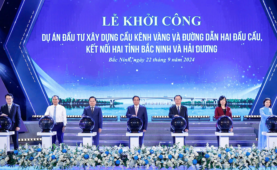 Bắc Ninh: Đồng loạt khởi công hai dự án trọng điểm