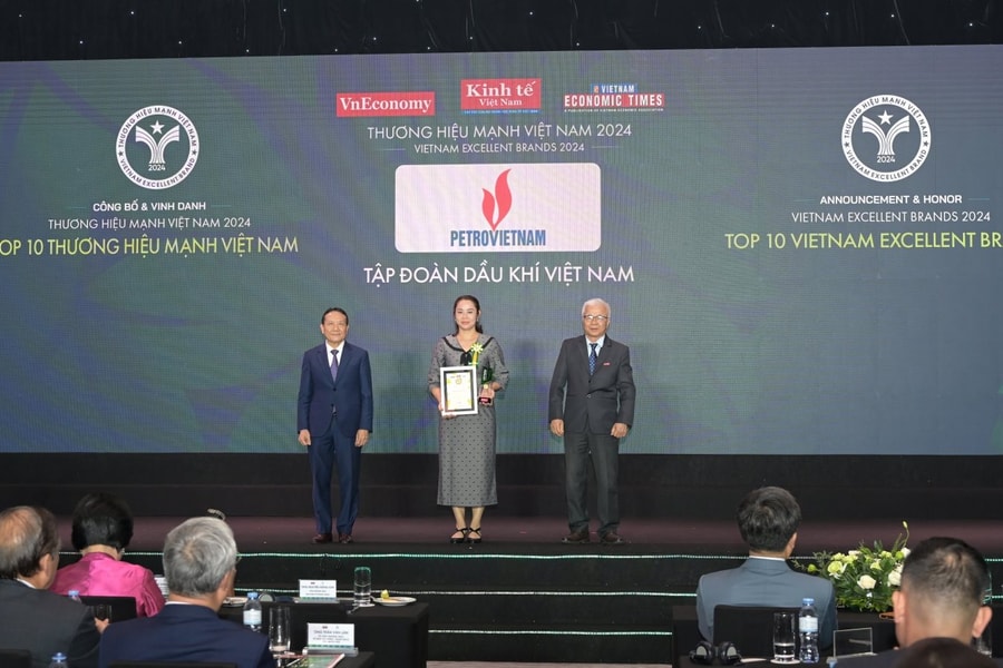 Petrovietnam dẫn đầu Top 10 Thương hiệu mạnh Việt Nam 2024