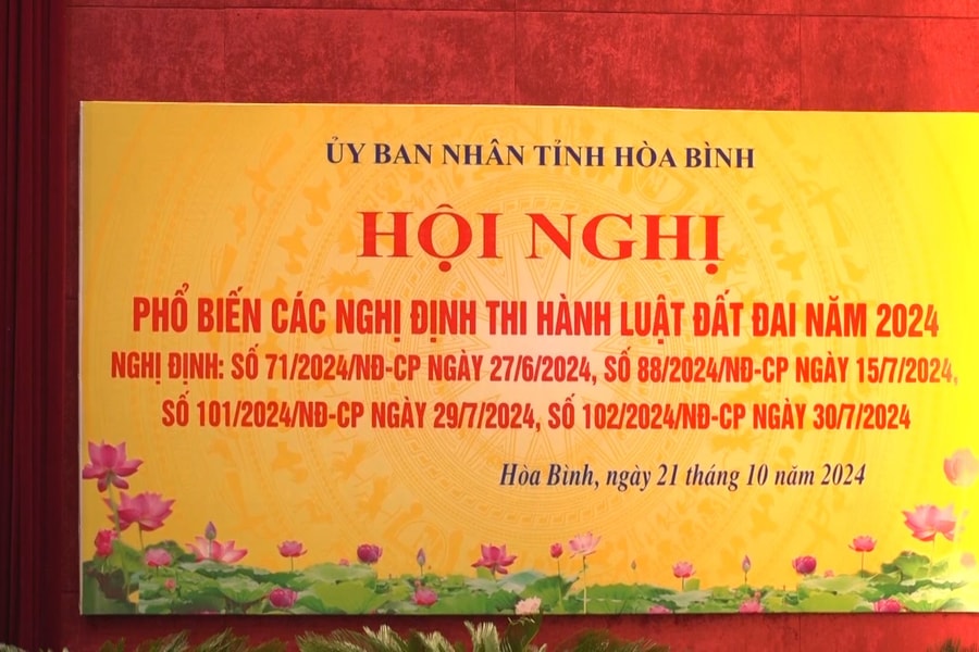 Hòa Bình: Phổ biến các Nghị định thi hành Luật Đất đai năm 2024