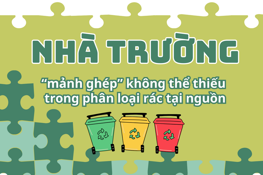 Nhà trường - “mảnh ghép” không thể thiếu trong phân loại rác tại nguồn