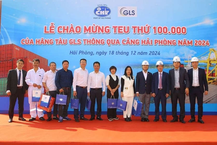 Cảng Hải Phòng đón TEU thứ 100.000 của hãng tàu GLS trong năm 2024