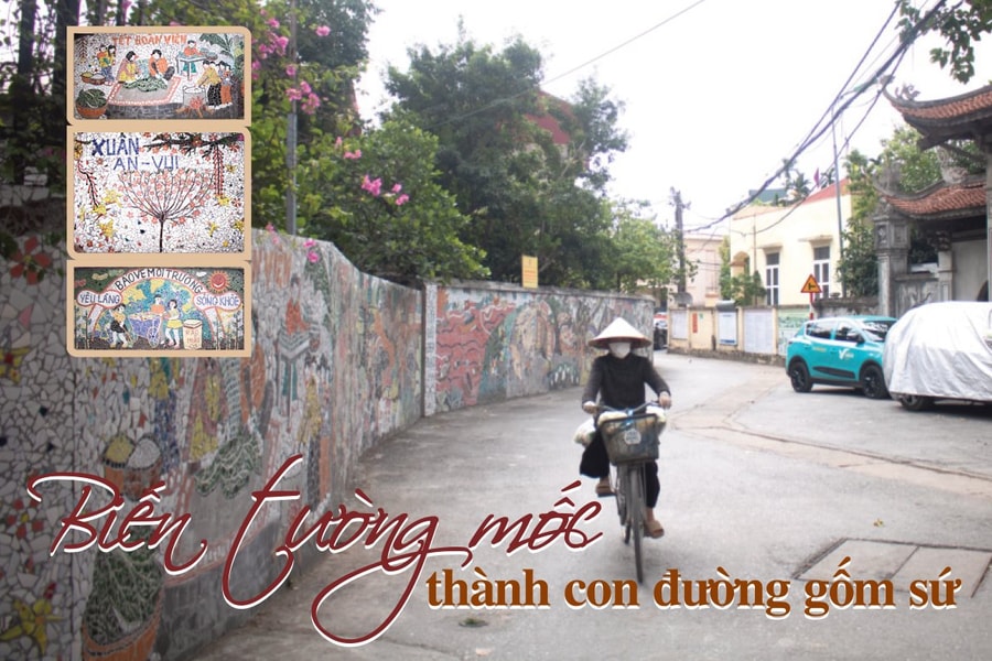 Biến tường mốc thành con đường gốm sứ